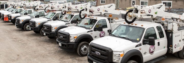 Fleet of TM3 service trucks