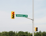 Expand photo of traffic signal at Steeles Ave.
